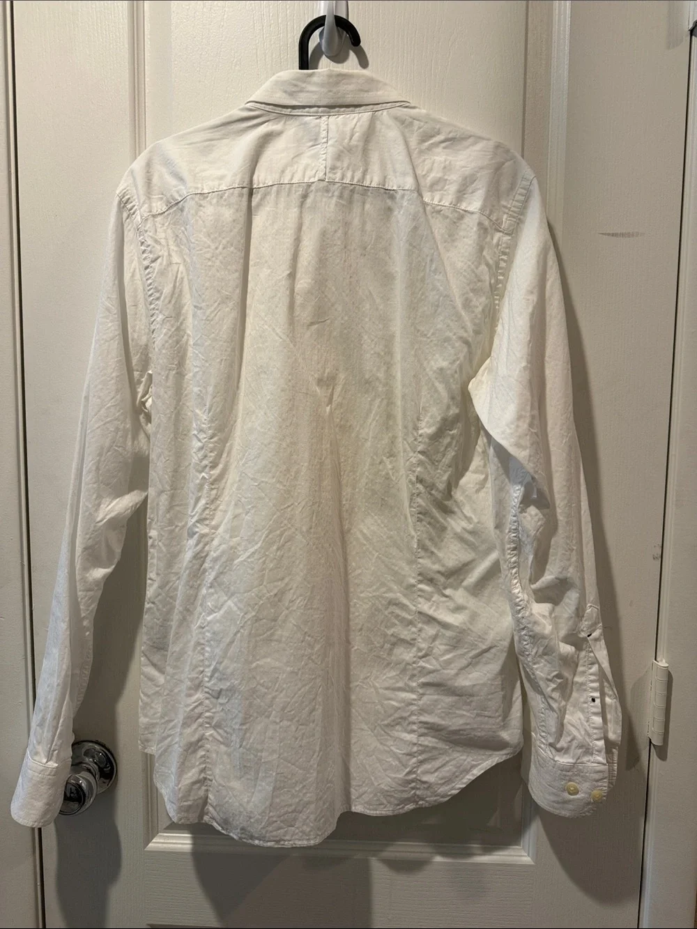 EUC Banana Republic White Men's Long-Sleeve Dress Shirt
